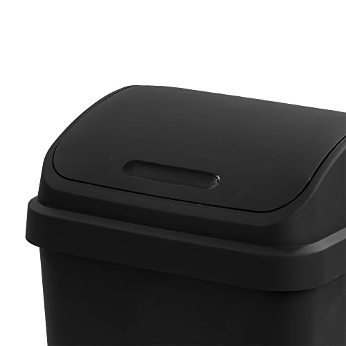 Sterilite Wastebasket SWINGTOP BLK 13GA 10899004 - My Kitchen Products