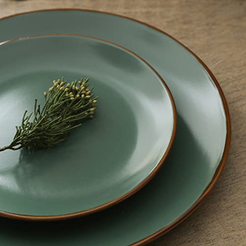 Stone Lain Brasa Modern Stoneware 16 Piece Dinnerware Sets, Plates and Bowls Sets, Dish Set for 4, Green - My Kitchen Products