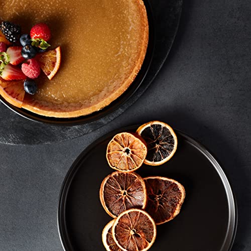 Stone Lain Celina Stoneware 16 Piece Dinnerware Set, Plates and Bowls, Black Matte Dish, Service for 4 – Minimalist Round Style, Microwave & Dishwasher Safe - My Kitchen Products