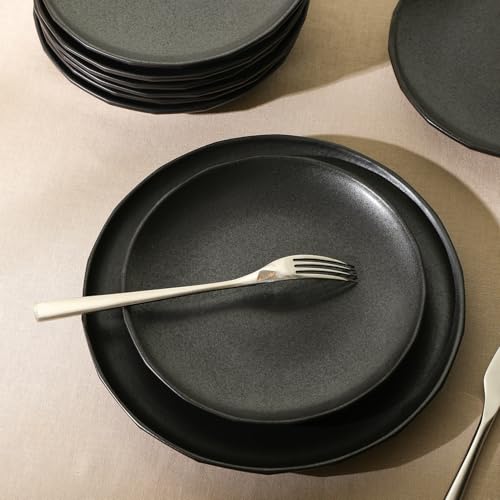 Stone Lain Rio 12-Piece Dinnerware Set Stoneware, Black - My Kitchen Products