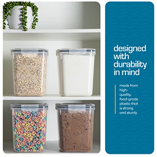 Storeganize Flour Sugar Storage Containers (5.3L/4pk) Great Rice Canisters Sets For The Kitchen pantry, Large Food Storage Containers With Lids Airtight - My Kitchen Products