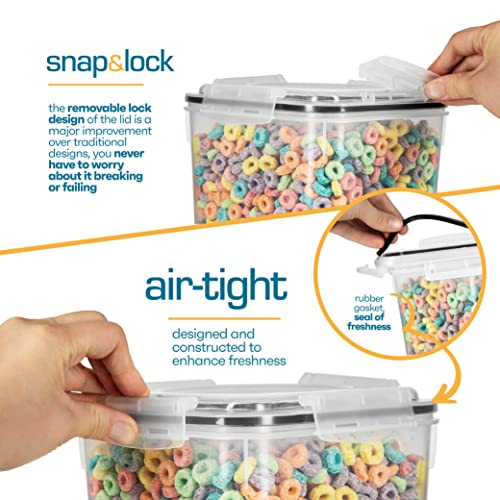 Storeganize Flour Sugar Storage Containers (5.3L/4pk) Great Rice Canisters Sets For The Kitchen pantry, Large Food Storage Containers With Lids Airtight - My Kitchen Products