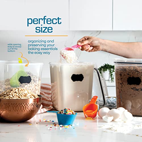 Storeganize Flour Sugar Storage Containers (5.3L/4pk) Great Rice Canisters Sets For The Kitchen pantry, Large Food Storage Containers With Lids Airtight - My Kitchen Products