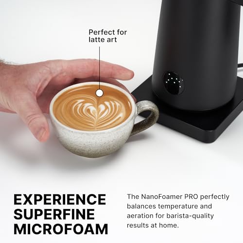 Subminimal NanoFoamer Milk Foamer Pro Gen-2 – Revolutionary Hands-Free Microfoam Maker for Cafe-Quality Foam, Coffee Bar Accessories for Dairy & Plant-Based Milk – US Plug Type - My Kitchen Products