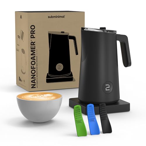 Subminimal NanoFoamer Milk Foamer Pro Gen-2 – Revolutionary Hands-Free Microfoam Maker for Cafe-Quality Foam, Coffee Bar Accessories for Dairy & Plant-Based Milk – US Plug Type - My Kitchen Products