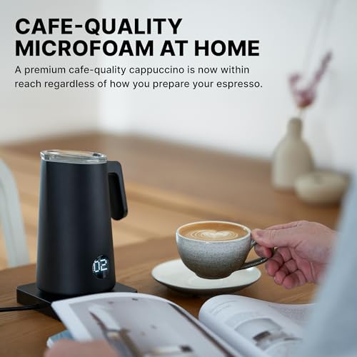 Subminimal NanoFoamer Milk Foamer Pro Gen-2 – Revolutionary Hands-Free Microfoam Maker for Cafe-Quality Foam, Coffee Bar Accessories for Dairy & Plant-Based Milk – US Plug Type - My Kitchen Products