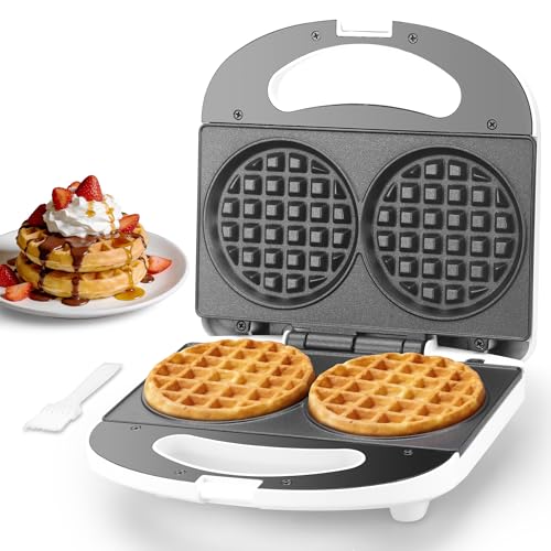 SugarWhisk Double Mini Waffle Maker Machine, Chaffle Maker, Waflera Electrica, Small Waffle Iron for Waffles, Keto Chaffles, Hash Browns, Cookies, 4 Inch - My Kitchen Products