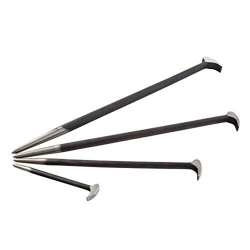 SUNEX TOOLS 9804 Rolling Head Pry Bar Set, 6-Inch - 20-Inch, 4-Piece