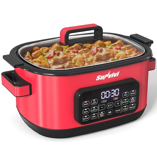 SUNVIVIPRO 12-in-1 Multicooker, 6.5QT Programmable Slow Cooker Roaster Oven - My Kitchen Products