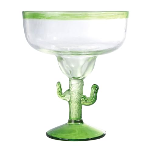 Supreme Housewares Cactus Margarita Glasses, Durable BPA-Free Acrylic Drinkware, Shatter-Proof and Reusable, Green, 18 oz, Set of 2 - My Kitchen Products
