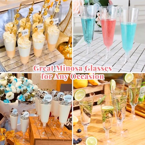 SUREHOME Plastic Champagne Flutes 40 Pack Disposable Champagne Glasses 5oz Clear Plastic Mimosa Glasses Wedding Cocktail Cups Bulk for New Years Eve Party Supplies 2026 Engagement Birthday Decorations - My Kitchen Products