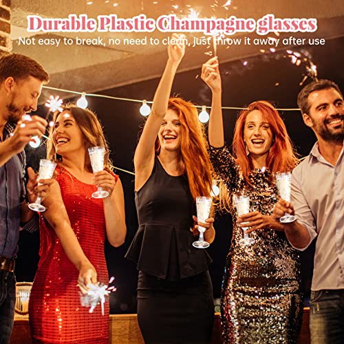 SUREHOME Plastic Champagne Flutes 40 Pack Disposable Champagne Glasses 5oz Clear Plastic Mimosa Glasses Wedding Cocktail Cups Bulk for New Years Eve Party Supplies 2026 Engagement Birthday Decorations - My Kitchen Products