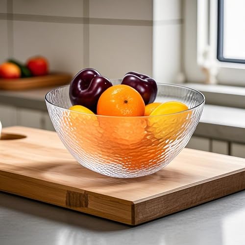 Suwimut 4 Pack Clear Plastic Serving Bowls, 135 OZ Large Round Plastic Bowls, 10 Inch Disposable Reusable Salad Mixing Bowl Buffet Containers for Catering, Party, Salad, Fruit, Chips, Popcorn, Snack - My Kitchen Products