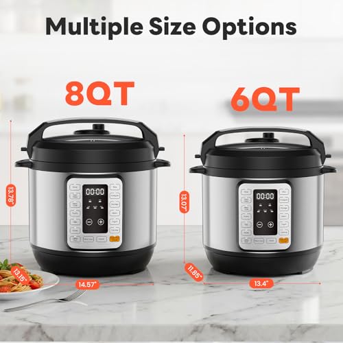 Sweetcrispy 16-in-1 Electric Pressure Cooker 6QT, 12-Preset Multi Cookers with Ceramic Pot, Slow Cook Rice Steamer Sauté Soup Yogurt Maker and More, Recipe Book - My Kitchen Products