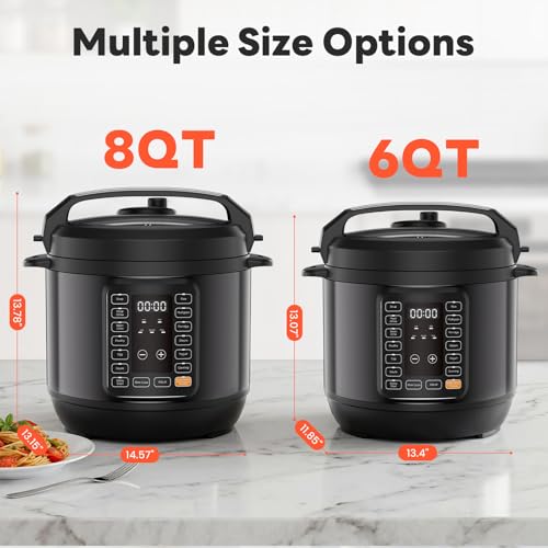Sweetcrispy 16-in-1 Electric Pressure Cooker 6QT, 12-Preset Multi Cookers with Ceramic Pot, Slow Cook Rice Steamer Sauté Soup Yogurt Maker and More, Recipe Book - My Kitchen Products