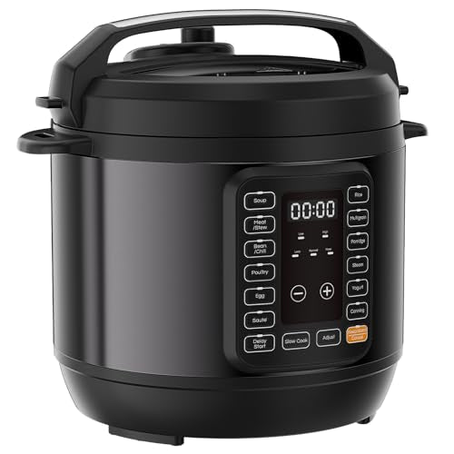 Sweetcrispy 16-in-1 Electric Pressure Cooker 6QT, 12-Preset Multi Cookers with Ceramic Pot, Slow Cook Rice Steamer Sauté Soup Yogurt Maker and More, Recipe Book - My Kitchen Products