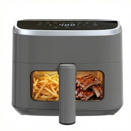 Sweetcrispy Air Fryer 4 Quart with Window, 1500W Digital Airfryer with 8 Presets, 60-Min Timer, Max 400°F, Auto Shut Off & Nonstick Dishwasher Safe Basket, Shake Reminder for Small Kitchen - My Kitchen Products