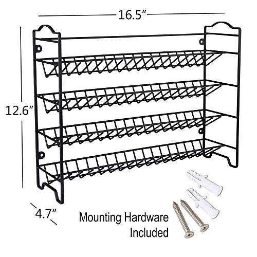 SWOMMOLY Spice Rack Organizer with 36 Empty Square Spice Jars, 396 Spice Labels with Chalk Marker and Funnel Complete Set, for Countertop, Cabinet or Wall Mount, Black - My Kitchen Products