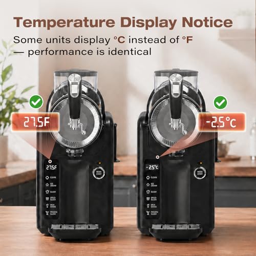 SYINTAO Slushie Machine No Ice Needed, 2-in-1 Frozen Drink & Soft Serve Ice Cream Maker, Self-Chilling Slushy Maker with 5 Presets, LED Display & Auto Clean for Home & Party (Black) - My Kitchen Products