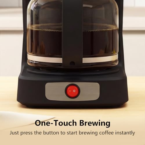 Sykaffe 12-Cup Coffee Maker, Drip Coffee Maker, Reusable Filter, Automatic Keep-Warm & Pause, Easy-View Water Tank, Heat-Resistant Coffee Pot，Coffee maker perfect for family gatherings, black - My Kitchen Products