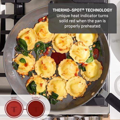 T-Fal Ultimate Hard Anodized 12-Piece Ceramic Nonstick Cookware Set, Oven Safe Up to 400°F, Ceramic Pots and Pans Set, Frying Pans, Saucepan, Stockpot, Cooking Utensils, Stone - My Kitchen Products