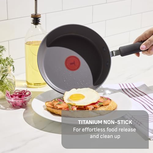 T-Fal Ultimate Hard Anodized Nonstick 10 Piece Cookware Set, Oven Safe Up to 400°F, Dishwasher Safe, Pots and Pans Set, Includes Frying Pans, Saucepan, Stockpot, Cooking Utensils, Stone - My Kitchen Products