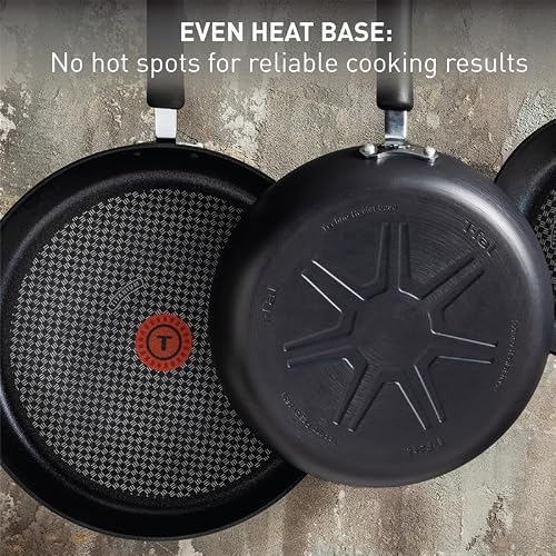 T-Fal Ultimate Hard Anodized Nonstick Pots and Pans Set 17 Piece, Nonstick Cookware Set with Fry Pan, Saucepans, Saute-Pan, Griddle, Dishwasher Safe, Onyx - My Kitchen Products