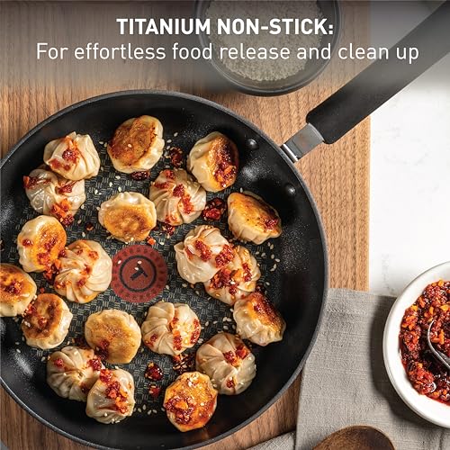T-Fal Ultimate Hard Anodized Nonstick Pots and Pans Set 17 Piece, Nonstick Cookware Set with Fry Pan, Saucepans, Saute-Pan, Griddle, Dishwasher Safe, Onyx - My Kitchen Products