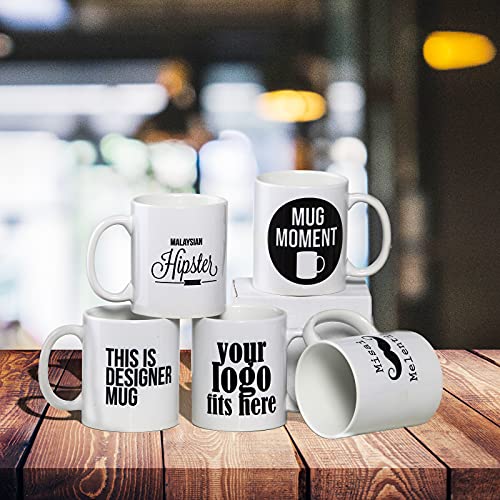 TANGLONG Sublimation Mugs Blank, Tazas Para Sublimacion, White Ceramic Sublimation Cups, Bulk Mugs for Coffee, Tea, Latte, Soup, Milk, Hot Cocoa 11 oz Set of 12 - My Kitchen Products