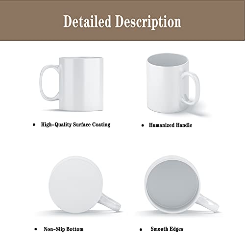 TANGLONG Sublimation Mugs Blank, Tazas Para Sublimacion, White Ceramic Sublimation Cups, Bulk Mugs for Coffee, Tea, Latte, Soup, Milk, Hot Cocoa 11 oz Set of 12 - My Kitchen Products