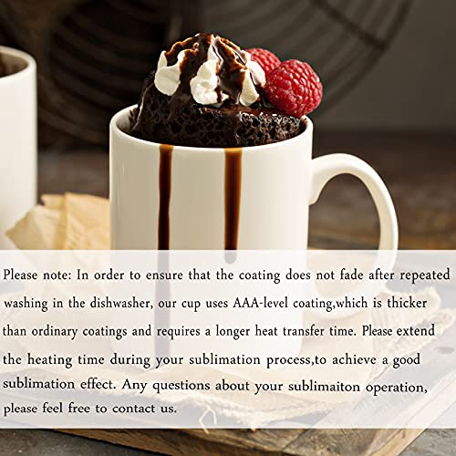 TANGLONG Sublimation Mugs Blank, Tazas Para Sublimacion, White Ceramic Sublimation Cups, Bulk Mugs for Coffee, Tea, Latte, Soup, Milk, Hot Cocoa 11 oz Set of 12 - My Kitchen Products