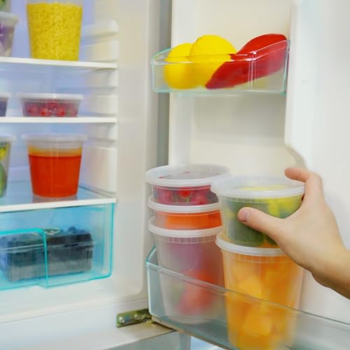 TashiBox 50 Sets 16 Oz Plastic Deli Containers with Lids - Food Storage Containers with Lids - Clear Airtight Meal Prep Containers, BPA Free, Stackable, Leakproof, Microwave and Freezer Safe - My Kitchen Products