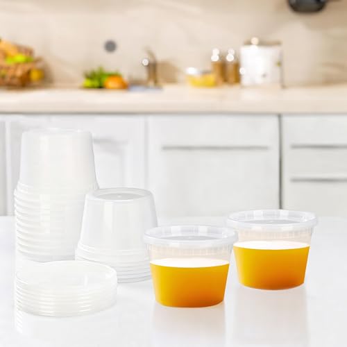TashiBox 50 Sets 16 Oz Plastic Deli Containers with Lids - Food Storage Containers with Lids - Clear Airtight Meal Prep Containers, BPA Free, Stackable, Leakproof, Microwave and Freezer Safe - My Kitchen Products