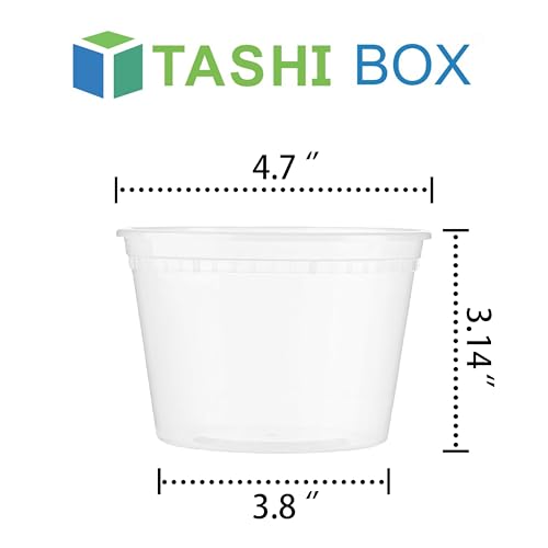 TashiBox 50 Sets 16 Oz Plastic Deli Containers with Lids - Food Storage Containers with Lids - Clear Airtight Meal Prep Containers, BPA Free, Stackable, Leakproof, Microwave and Freezer Safe - My Kitchen Products