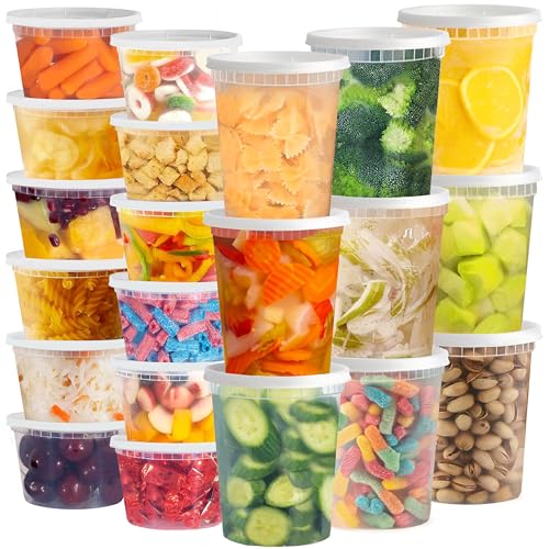 TashiBox Deli Food Containers with Lids 48 Sets (16 & 32 oz 24 Each) - Plastic Food Storage Containers - Clear Disposable Meal Prep Containers, BPA Free, Leakproof, Microwave and Freezer Safe - My Kitchen Products