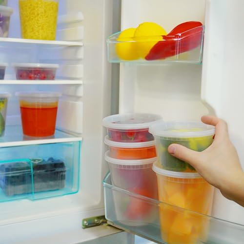TashiBox Deli Food Containers with Lids 48 Sets (16 & 32 oz 24 Each) - Plastic Food Storage Containers - Clear Disposable Meal Prep Containers, BPA Free, Leakproof, Microwave and Freezer Safe - My Kitchen Products
