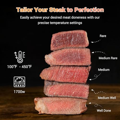 Tastee Ceramic Air Fryer, 8-in-1 Compact 5.5QT AirFryers, 450°F Digital Airfryer Dehydrator with Smart Probe, 24 Presets One-touch Cooking, In-app Recipes with Window, Dishwasher-safe & Non-stick - My Kitchen Products