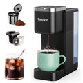 Tastyle Single Serve Coffee Maker, Iced and Hot Coffee Machine for K Cup & Grounds, Compact Design, 40oz Removable Water Reservoir, 6 to 24 Oz Brew Sizes, Fits 7.3" Travel Mug, Black - My Kitchen Products