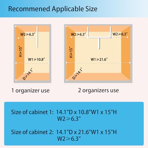 TATAANTY Under Sink Organizer 2 Pack, 2 Tier Metal Under the Sink Storage, Heavy Duty Slide out Pull out Cabinet Organizer, Height Adjustable for Kitchen Bathroom Pantry Closet Organization Rack - My Kitchen Products