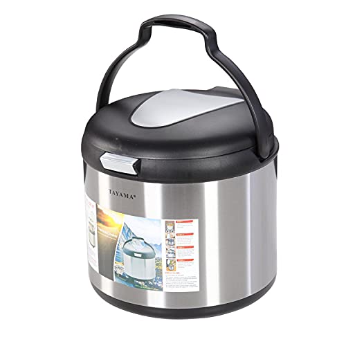 Tayama Stainless Steel Thermal Cooker,Black,7 Qt.,TXM-70CFZR - My Kitchen Products