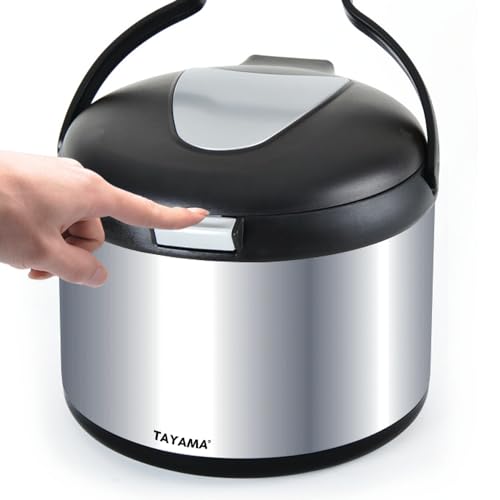 Tayama Stainless Steel Thermal Cooker,Black,7 Qt.,TXM-70CFZR - My Kitchen Products