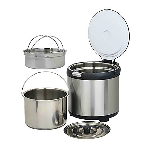 Tayama Stainless Steel Thermal Cooker,Black,7 Qt.,TXM-70CFZR - My Kitchen Products
