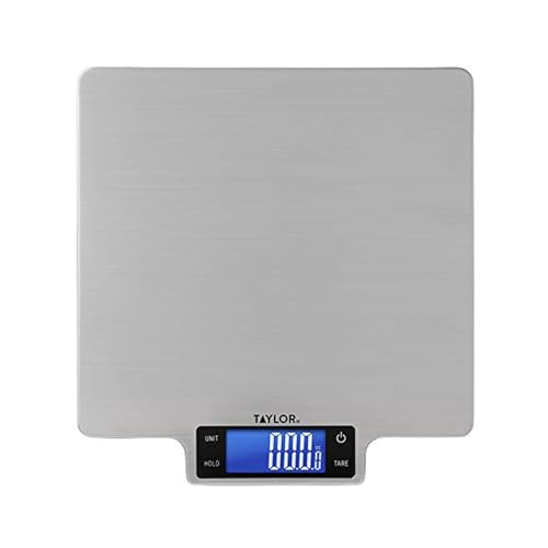 Taylor 22lb Ultra-Precise Digital Stainless Steel Household Kitchen Scale, One, Silver - My Kitchen Products