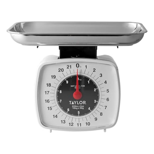 Taylor Analog Kitchen Scale Mechanical Food Scale, 22 lb Capacity, Multicolor - My Kitchen Products