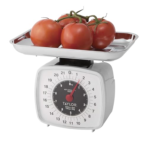 Taylor Analog Kitchen Scale Mechanical Food Scale, 22 lb Capacity, Multicolor - My Kitchen Products
