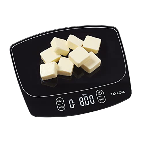 Taylor Waterproof Digital Kitchen Scale, 11 pounds, Black - My Kitchen Products