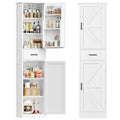 TEENFON Tall Storage Cabinet with 3 Door Shelves & 1 Drawer, Narrow Kitchen Pantry Cabinet for Living Room, Bathroom, Entryway, White - My Kitchen Products