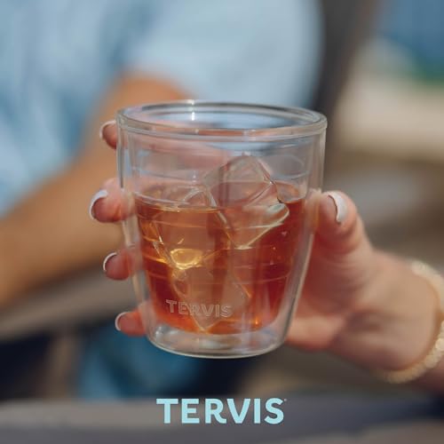 Tervis Clear & Colorful Tabletop 12oz Made in USA Double Walled Insulated Tumbler Travel Cup Keeps Drinks Cold & Hot, 12oz - 4pk, Clear - My Kitchen Products