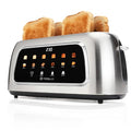 Tesslux 4 Slice Toaster with Touch Screen Control, 1.5" Wide Long Slots, 6 Browning Levels & 6 Bread Types, Digital Timer, Memory, Defrost, Reheat (Silver, 4 Slice) - My Kitchen Products