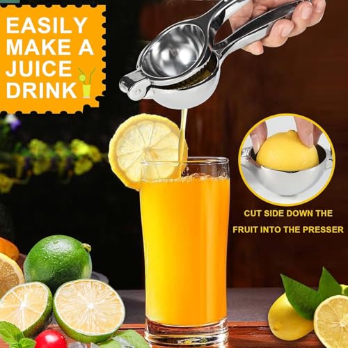TEZZ Premium Lemon Squeezer, Large Heavy Duty Handhelp Juicer for Lemon, Metal Hand Press Citrus Juicer, Lime Squeezer Bar Tool, Manual Citrus Press - My Kitchen Products